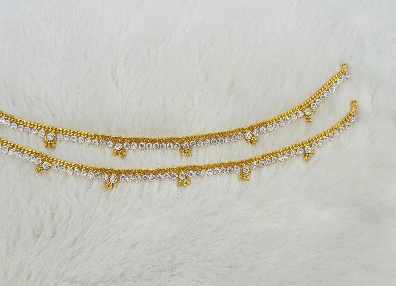 Womens gold indian style anklet