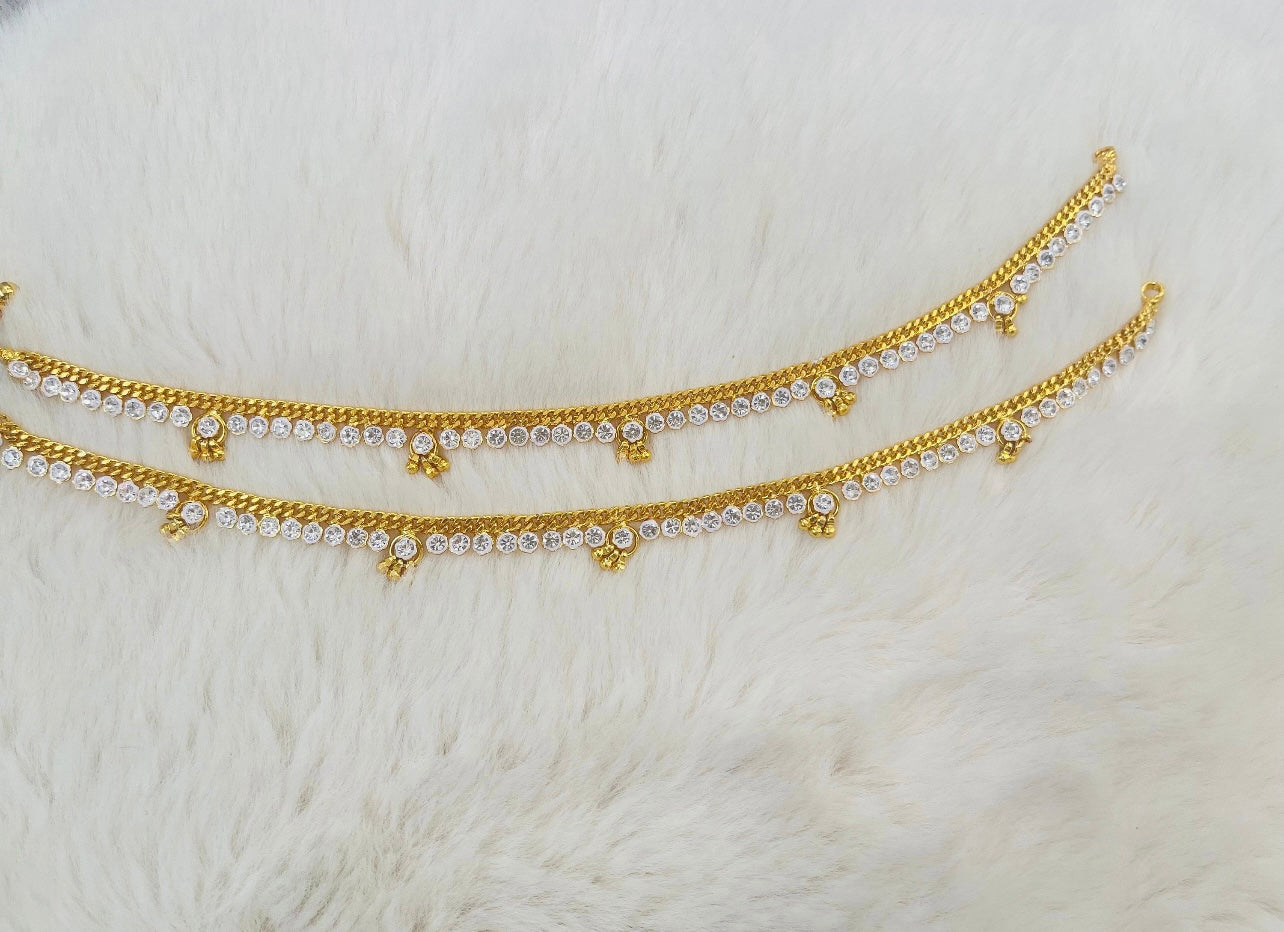Womens gold indian style anklet