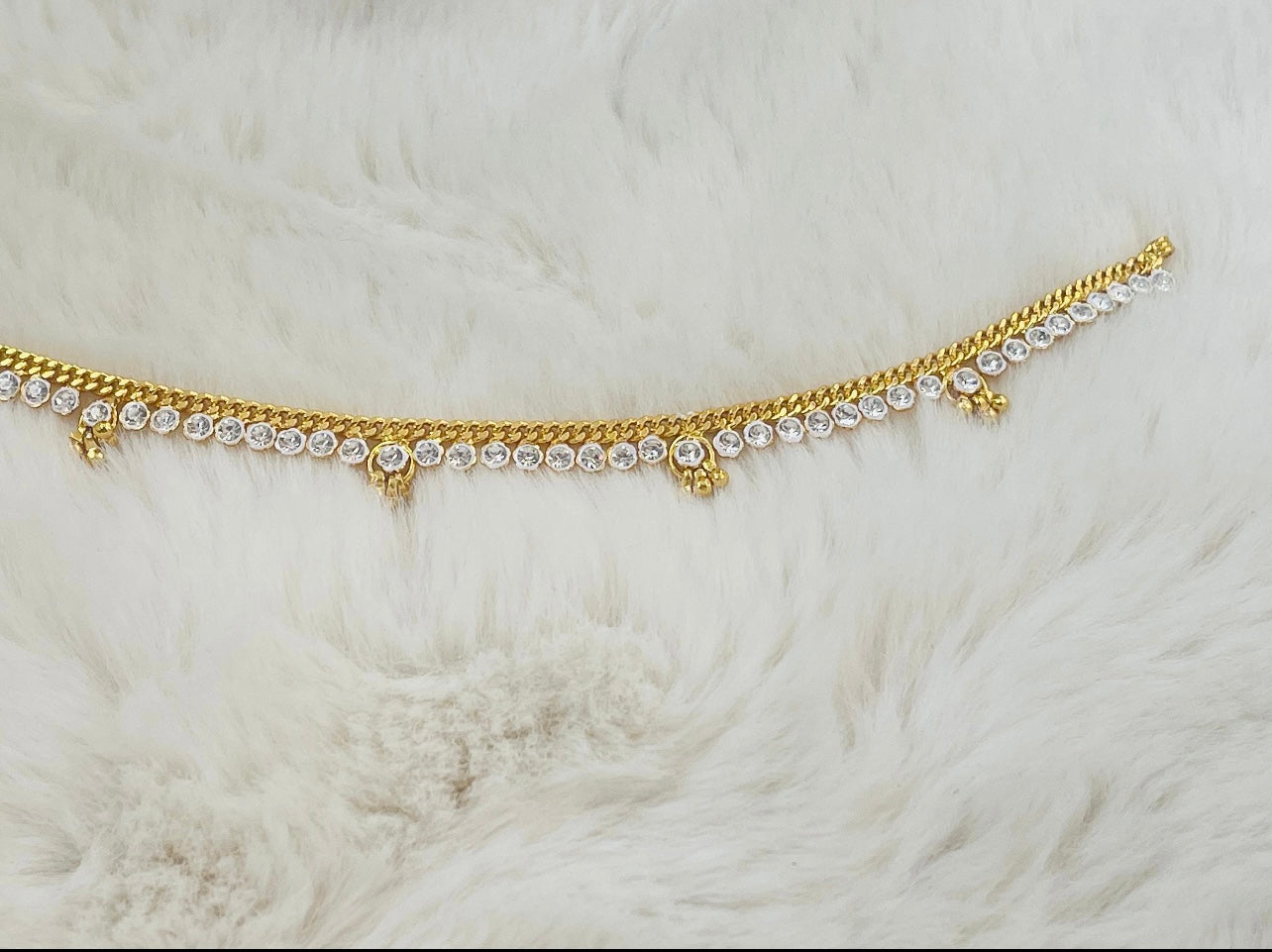 Womens gold indian style anklet