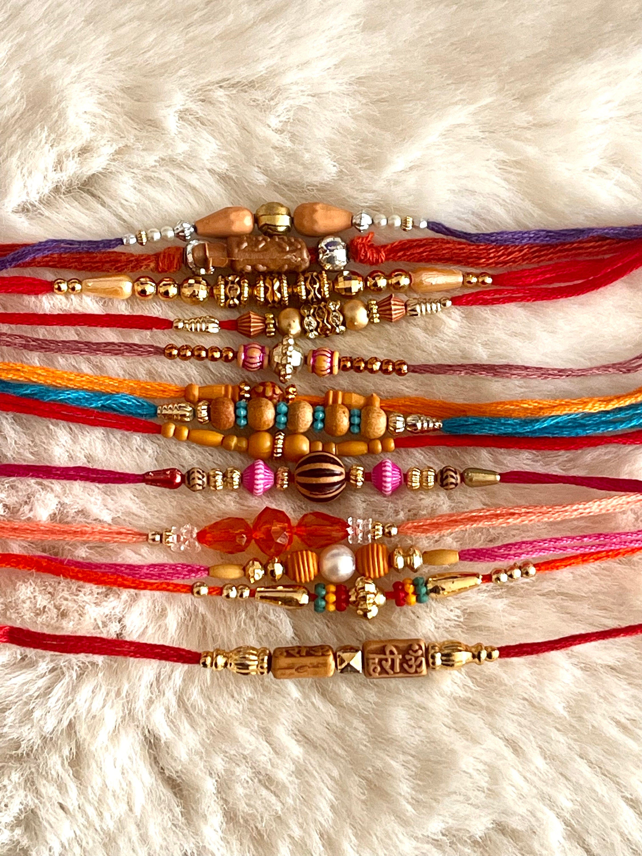 Elegant Rakhi for Brother – Traditional Handcrafted Raksha Bandhan Bracelet | Premium Festival Gift