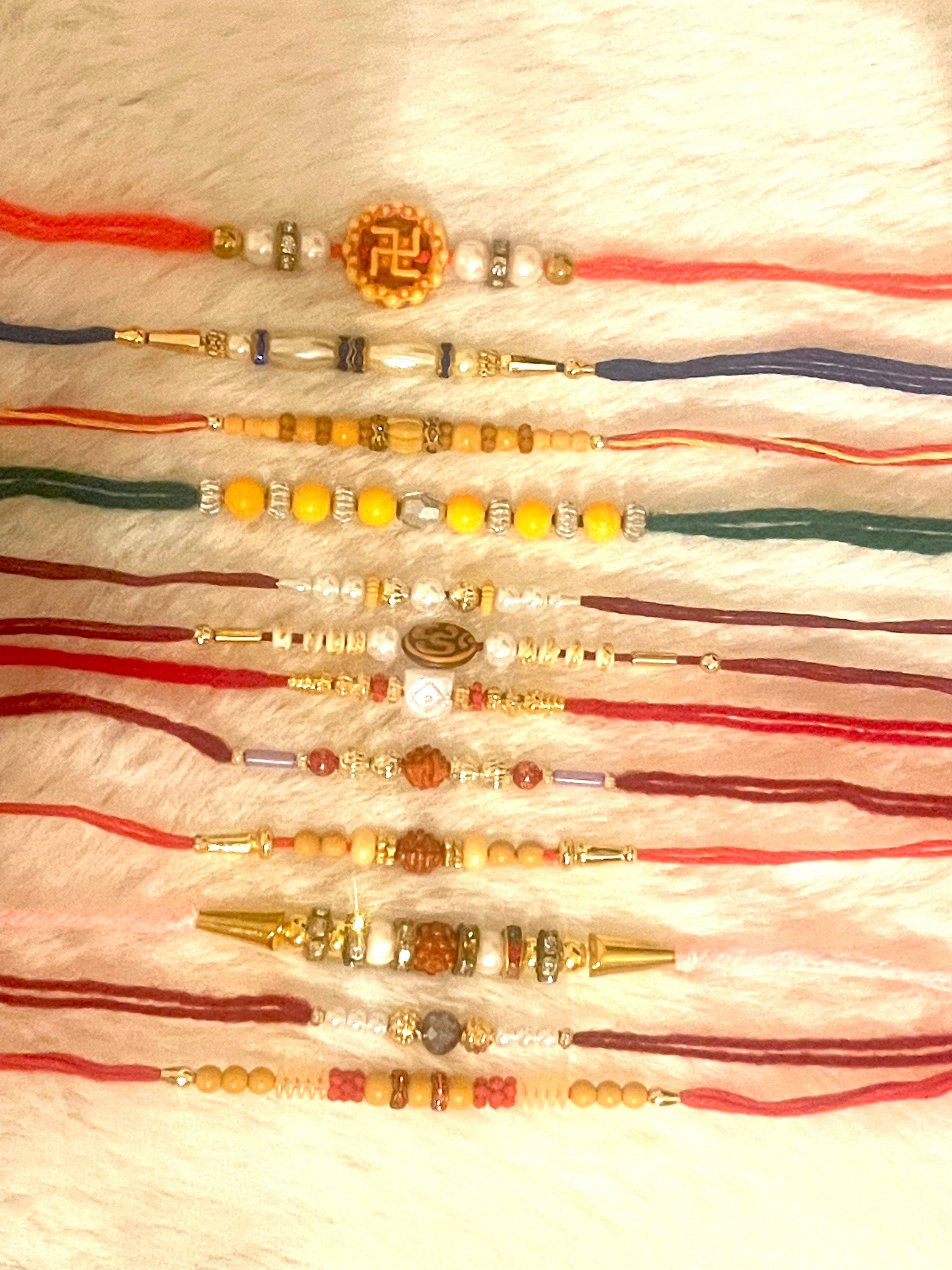 Elegant Rakhi for Brother – Traditional Handcrafted Raksha Bandhan Bracelet | Premium Festival Gift