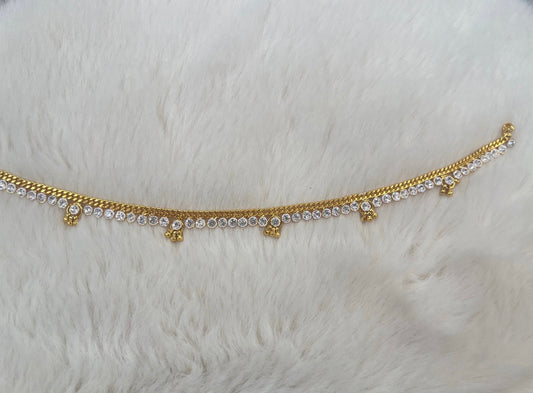 Womens gold indian style anklet