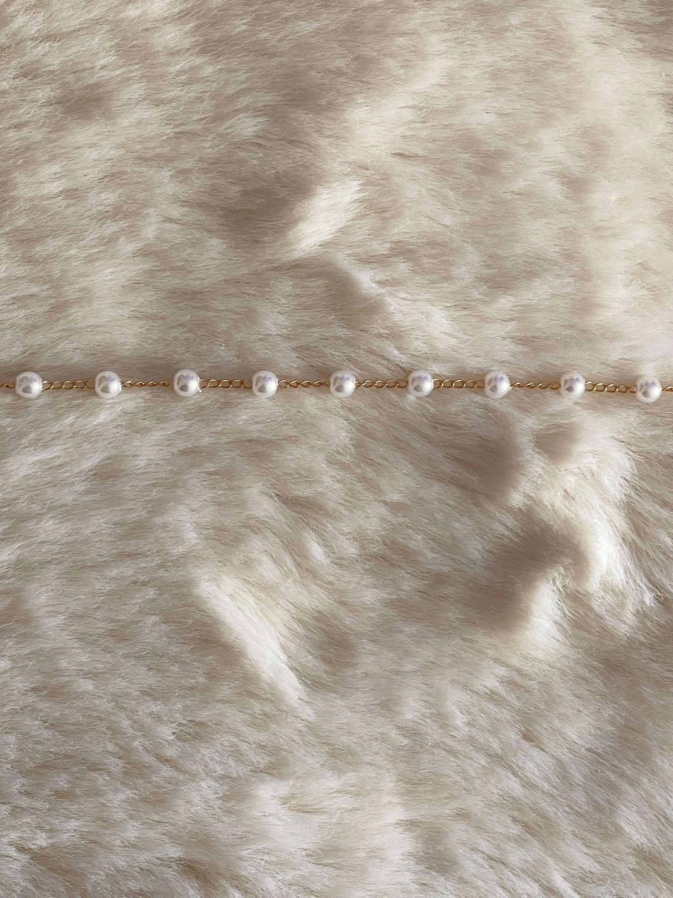 Pearl & Gold Anklet – Multi-Layer Adjustable Hook Design for Women's